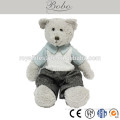 plush bears toys with blue sweater and pants